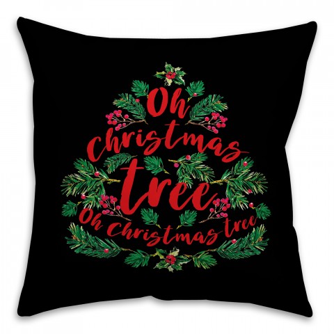 Oh Christmas Tree 18x18 Spun Poly Pillow
