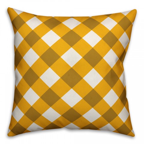 Yellow Plaid Pillow