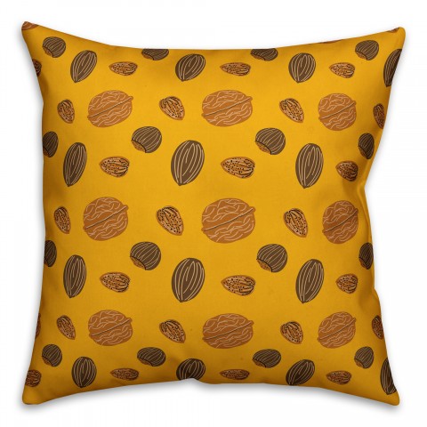 Yellow Nut Assortment Pillow