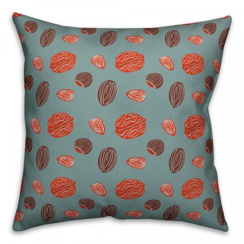 Blue Nut Assortment Pillow