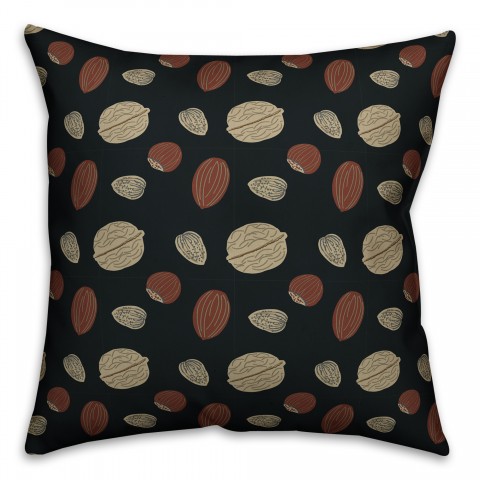 Brown Nut Assortment Pillow