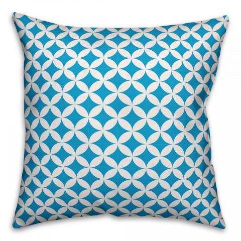 Blue Diamond Pattern Pillow