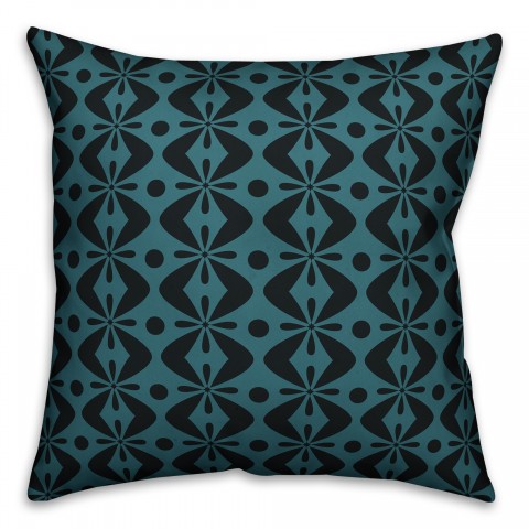 Folk Pattern in Blue Pillow