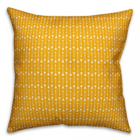 Yellow Arrows Pattern Pillow