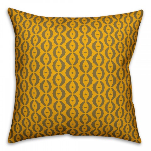Oval Pattern in Yellow Pillow
