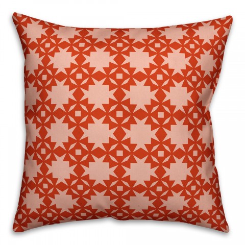 Folk Southwestern Pattern in Red Pillow