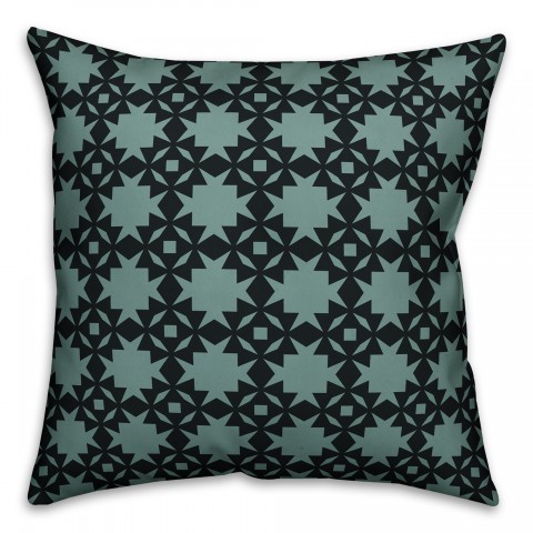 Folk Southwestern Pattern in Blue Pillow