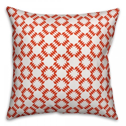 Folk Southwestern Pattern in Red Pillow