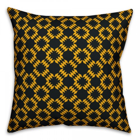Folk Southwestern Pattern in Yellow Pillow