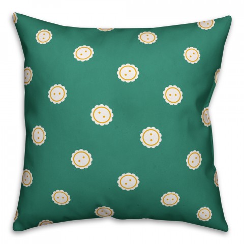 Blue Button Pattern Pillow