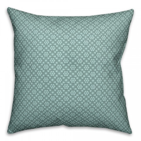 Blue Floral Pattern Pillow