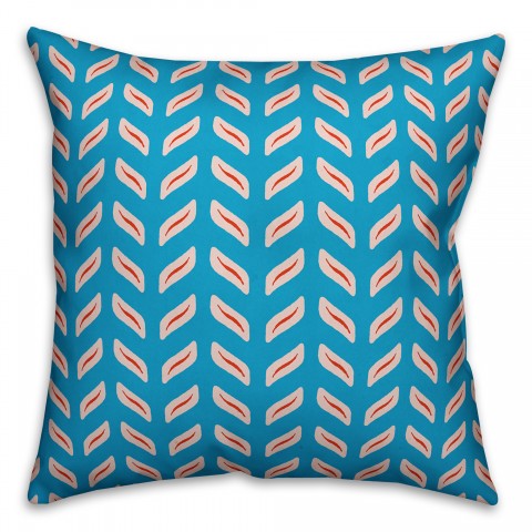 Tire Track Pattern in Blue Pillow