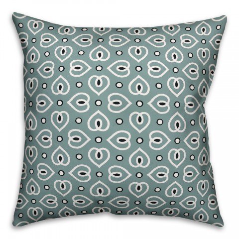 Heart Pattern in Blue Pillow