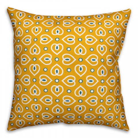 Heart Pattern in Yellow Pillow