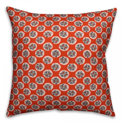 Guardian Angel Pattern in Red Pillow