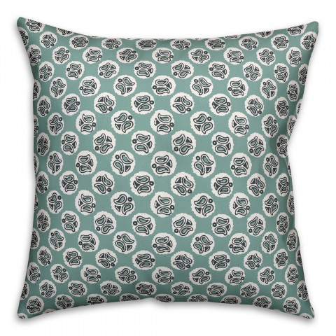 Guardian Angel Pattern in Blue Pillow
