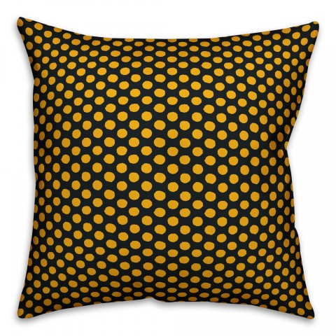 Yellow Polka Dots Pillow Cover