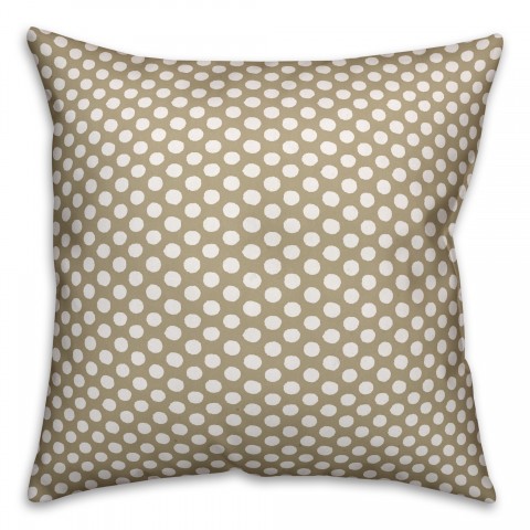 Tan Polka Dots Pillow
