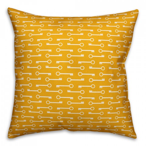 Yellow Keys Pattern Pillow