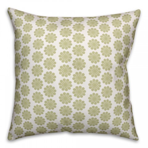 Tan Floral Pattern Pillow