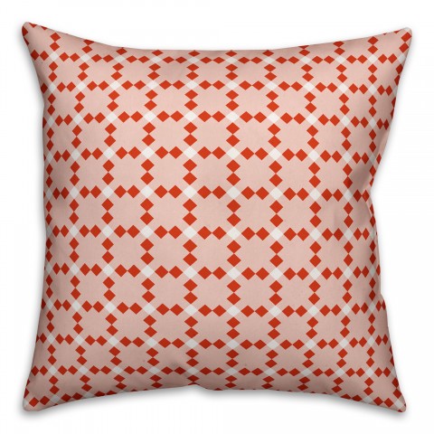 Red Check Plaid Pillow