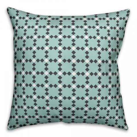 Blue Check Plaid Pillow
