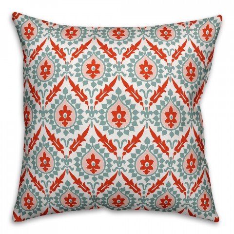 Ikat in Blue and Red Pillow