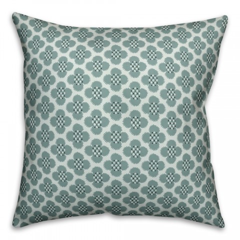 Blue Floral Pattern Pillow