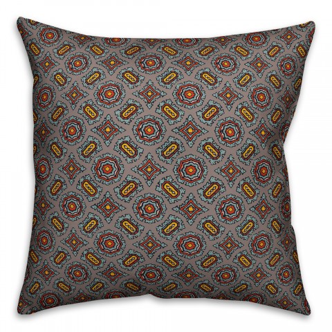 Mandala Pattern in Red Indoor / Outdoor Pillow