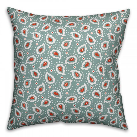 Paisley Pattern in Blue Pillow