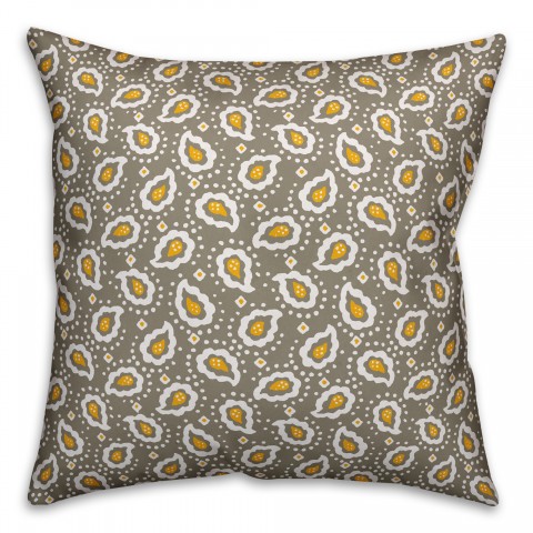 Paisley Pattern in Tan Pillow Cover