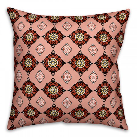 Imperial Pattern in Pink Pillow