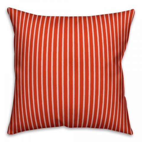 Red Stripes Pillow Cover