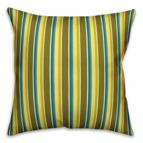 Stripes in Green Pillow