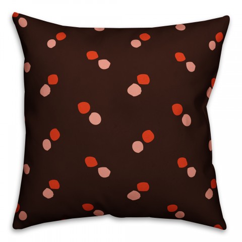 Polka Dots in Red and Pink Pillow Cover