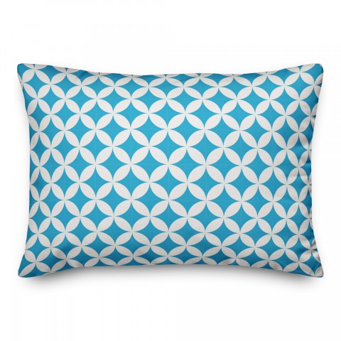 Blue Diamond Pattern 14x20 Spun Poly Pillow