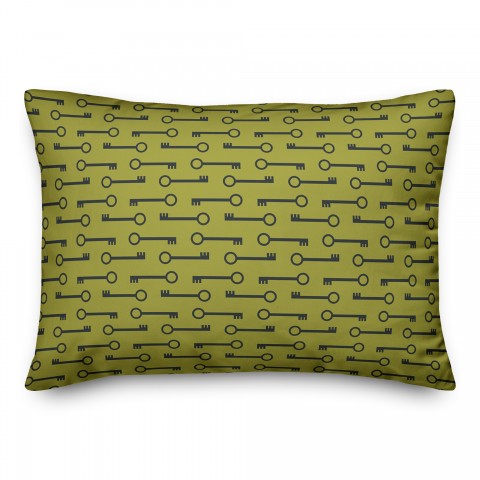 Green Keys Pattern 14x20 Spun Poly Pillow