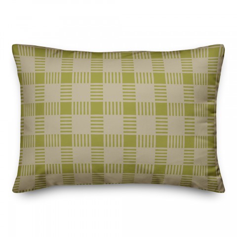 Green Plaid 14x20 Spun Poly Pillow