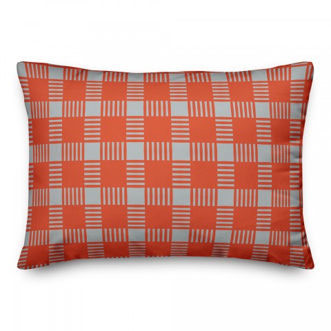 Red Plaid 14x20 Spun Poly Pillow
