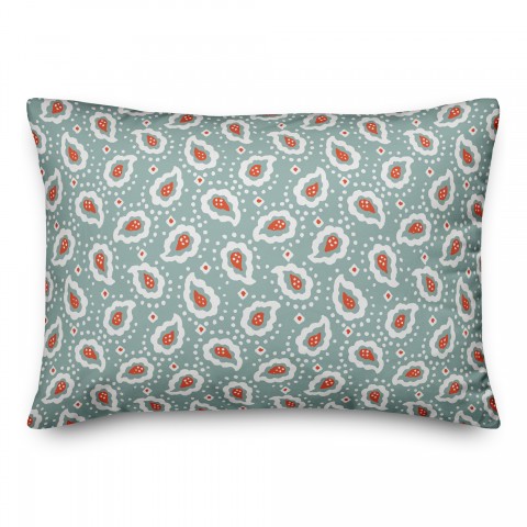 Paisley Pattern in Blue 14x20 Spun Poly Pillow