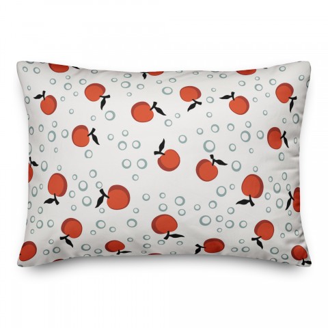 Whimsical Cherry Pattern in Red 14x20 Spun Poly Pillow