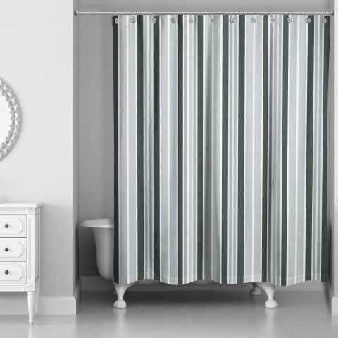 Blue Stripes 71x74 Shower Curtain