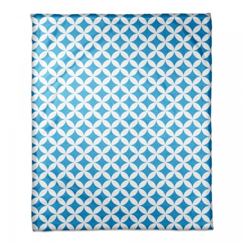 Blue Diamond Pattern 50x60 Coral Fleece Blanket