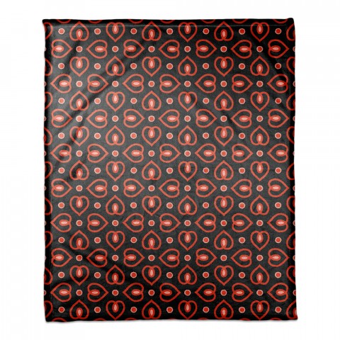 Heart Pattern in Red 50x60 Coral Fleece Blanket