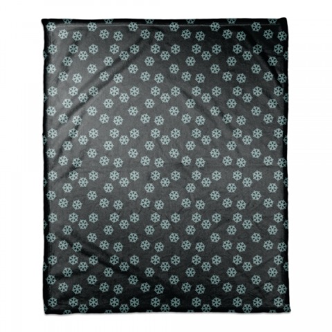 Blue Snowflakes Pattern 50x60 Coral Fleece Blanket