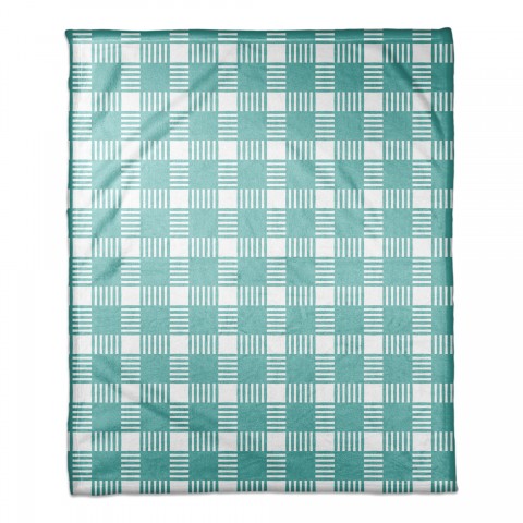 Blue Plaid 50x60 Coral Fleece Blanket