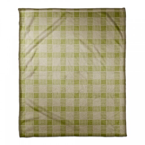 Green Plaid 50x60 Coral Fleece Blanket