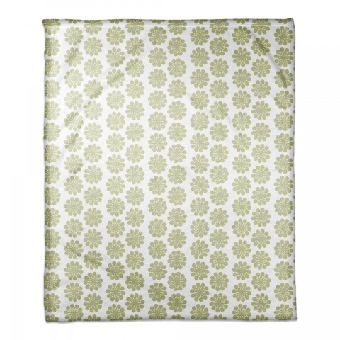 Tan Floral Pattern 50x60 Coral Fleece Blanket