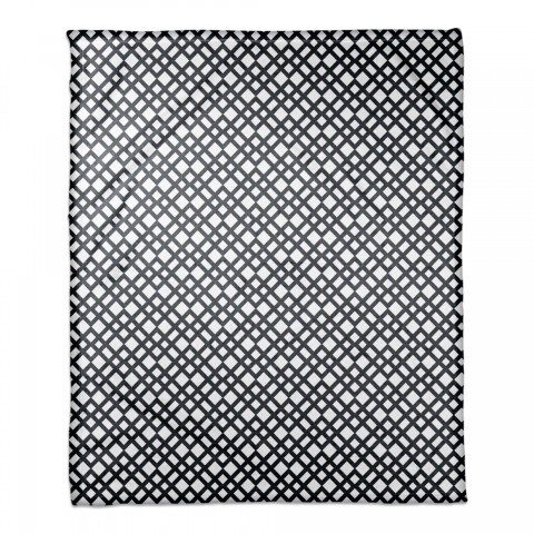 Navy Lattice Pattern 50x60 Coral Fleece Blanket