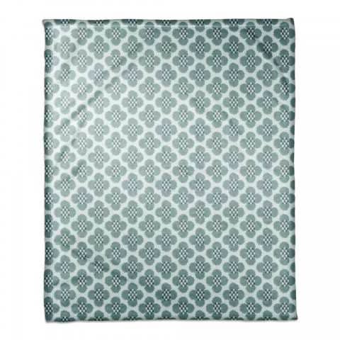 Blue Floral Pattern 50x60 Coral Fleece Blanket